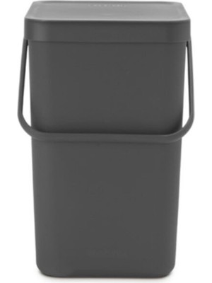 Brabantia Koyu Gri Plastik Çöp Kovası 25 Lt Dayanıklı ve Kolay Taşınabilir