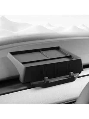 Tesla Model Y / Model 3 Ön Göğüse Takılan Çok Amaçlı Silikon Düzenleyici, Siyah Renk