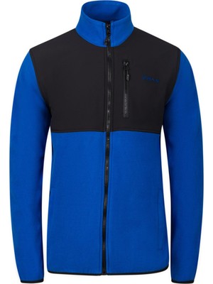 2AS Cliff Erkek Parçalı İnce Polar Sweatshirt Mavi