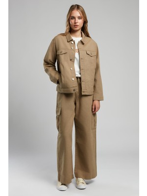 Puble Kadın Dokuma Ceket A. Camel