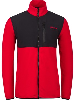 2AS Cliff Erkek Parçalı Ince Polar Sweatshirt Kırmızı