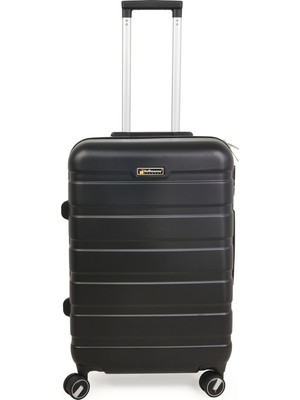 Hoffmanns Titan Orta Boy ABS Valiz Siyah 66x45x26 cm Su Geçirmez ve Dayanıklı Özellikte