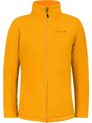 2AS Crystal Çocuk Tam Fermuarlı Ince Polar Sweatshirt Hardal