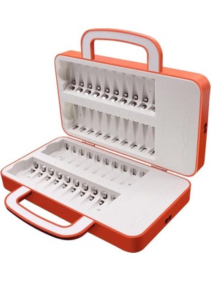 Beston C9032W 40 Adet Kalem Pil + Ince Pil Şarj Edebilir Çantalı Pil Şarj Cihazı