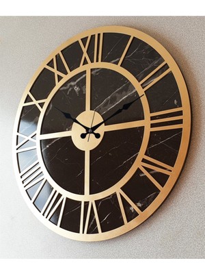 Mermer Desenli Duvar Saati