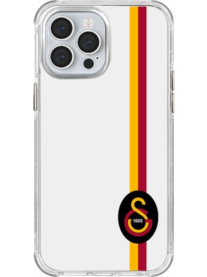 Galatasaray iPhone 13 Pro Max Uyumlu Galatasaray Parçalı Detay Siyah Arma Lisanslı Telefon Kılıfı