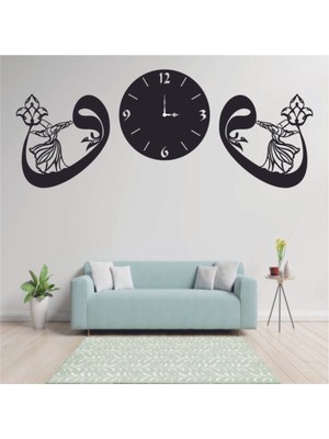 Semazen Modeli Dekoratif Duvar Saati