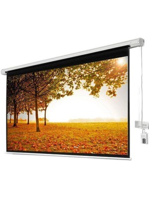 Xbright 300x225cm Motorlu Uzaktan Kumandalı Projeksiyon Perdesi (Arkası Siyah Fonlu) BE-300