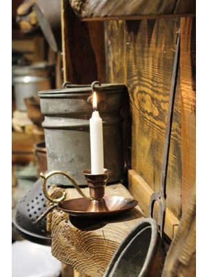 Turna Bakır Elit Mumluk & El Şamdanı Kendinden Iğneli Mum Hediyeli Oksit TURNA2619-3