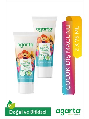 Agarta 2 Adet Doğal Çocuk Diş Macunu 75 Ml