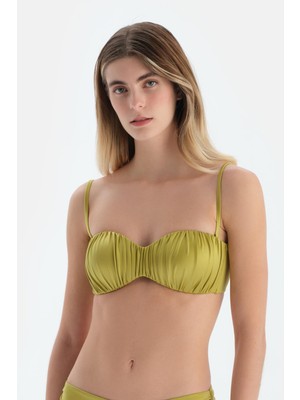 Dagi Fıstık Yeşili Straplez Bikini Üst