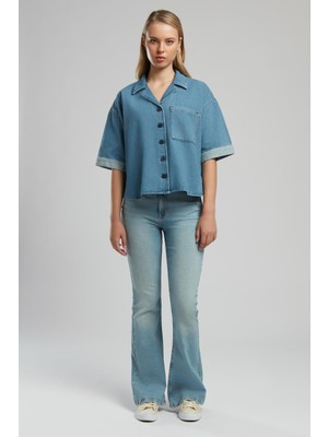 Lee Cooper Boho Kadın Jean Gömlek Denim