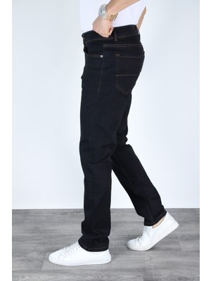Erkek Regular Fit Rahat Kesim Denim Zift Mavi Jeans