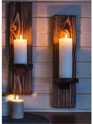 2li Duvar Tipi Mum Rafı Mumluk 2limumluk