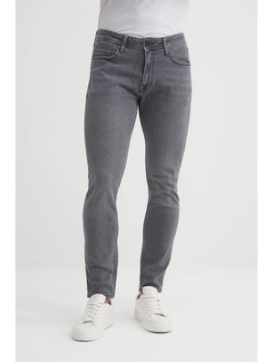 Terry Slim Fit Denim Pantolon Normal Bel Boru Paça
