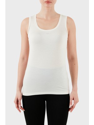 Emporio Armani Pamuklu Slim Fit Yuvarlak Yaka Logolu Top Bayan Top EW000407 AF10889 U1131