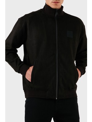 Boss Pamuklu Regular Fit Dik Yaka Fermuarlı Sweat Erkek Sweat 50531043 001