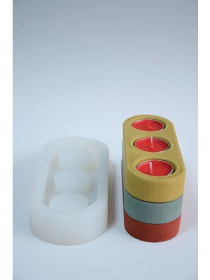 Tealight (Mumluk) Silikon Kalıbı (Üçlü)