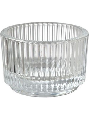 Finsmak Saydam Cam 3.5 cm  Tealight Mumluk Mum Hediyeli