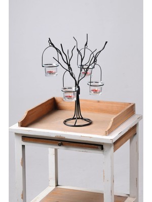 Masa Üstü Demir Ferforje Dekoratif Mumluk