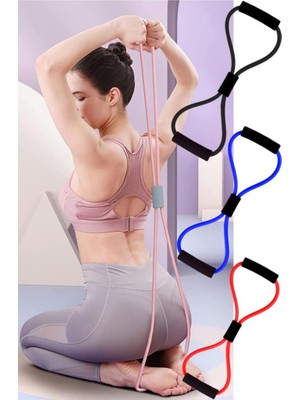 Jetfast Mor Pilates Direnç Lastiği İpi Vücut Şekillendirici Kelebek Direnç Lastiği Güç Lastiği 1 Adet