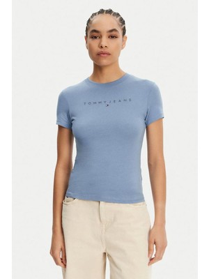 Kadın Tjw Tonal Linear T-Shirt - Mavi