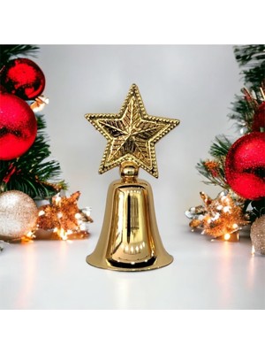 Yıldız Tepelikli Metal Çan Mum Söndürücü -Gold