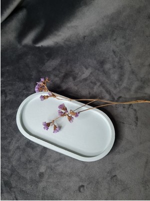 Oval Beton Tepsi-Mumluk