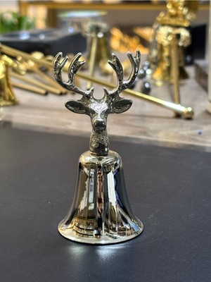 Geyik Kafalı Çan Mum Söndürücü-Gümüş