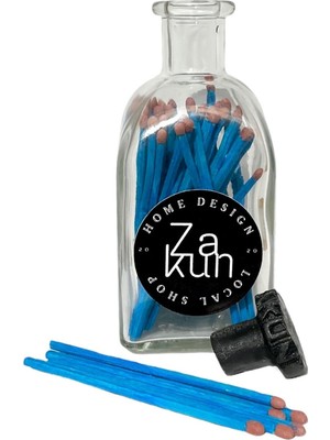 Dekoratif Cam Mum Kibritliği ve Ekstra Uzun Mavi Kibrit