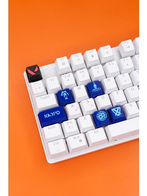 Makerpax Valorant Kay/o Keycaps, Q-E-X-C Mekanik Klavye Tuşu