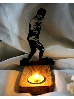 Teknotrust Atatürk Kocatepe Dekoratif Hediyelik Metal Mumluk (Duvara Gölge Yansımalı)