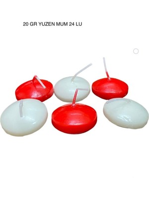 Yüzen Mum Yılbaşı Mum 24'lü