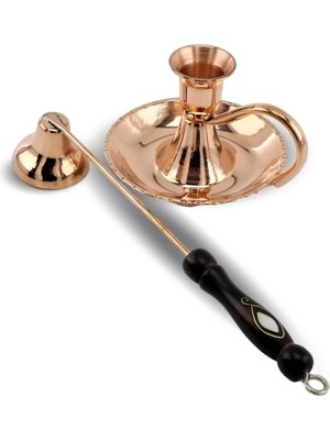 Teknotrust Bakır Şamdan Şinanay ve Mum Söndürücü