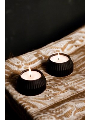 Teknotrust 2'li Tealight Mumluk Siyah