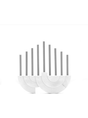 Büyük Boy Geoit Desenli Soyut Beton Şamdan, Mumluk, (1  cm  Genişlikteki Mumlar Içindir)