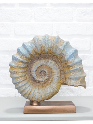 Ammonit Fosili El Yapımı Polyester Biblo 30X30CM