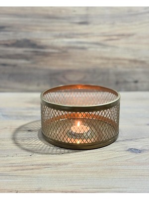 Eskitme Metal Mumluk 1 Adet Mum Hediyeli