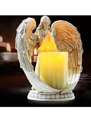 Kadın Melek Mumluk Beyaz