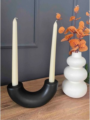 Siyah Şamdan Mumluk 20/9  cm
