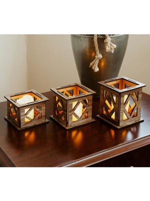 Tealight Mumluk Seti Ceviz