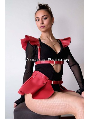 Deri Elbise Harness, Mini Deri Etek, Deri Elbise Etek Harness - BRF1001