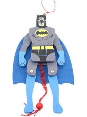 Büro Ev Ofis Dekoru Için Ahşap Sallanan Batman Figürü