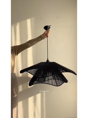 Teknotrust Luminart Rustik Tarz Bohem Avize Makrome Avize Salon Avize Yatak Odası Avize Rattan Avize