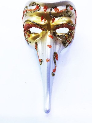 Büro Ev Ofis Dekoru Için Turuncu Işli Seramik Venedik Uzun Mask Magnet