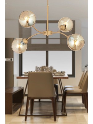 Teknotrust Ecvet 4lü Eskitme Modern Oturma Odası Yatak Odası Salon Avize