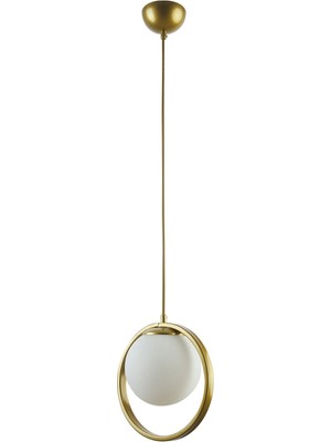 Teknotrust Nina Modern Salon - Mutfak - Yatak Odası Metal Halkalı Kapalı Camlı Tekli Avize