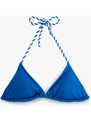 Koton V Yaka Boyundan Bağlamalı Ipli Üçgen Bikini Üstü