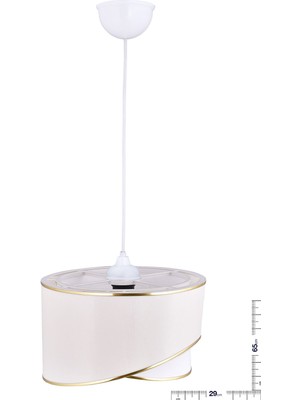 Elips 2 Katlı Kumaş Pasta Avize Çocuk Odası Yatak Odası Salon Mutfak Hol