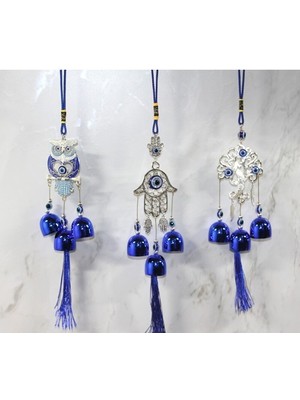 Büro Ev Ofis Dekoru Için Metal Nazar Boncuğu Motif Rüzgar Çanı